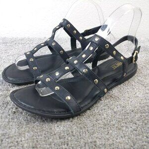 Black Studded Sandals